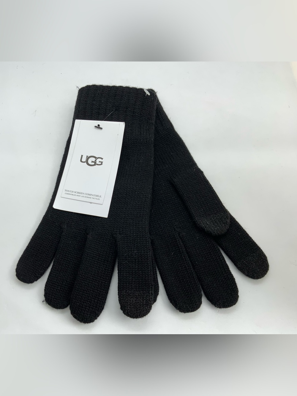 UGG Men’s Black Knit Touchscreen Gloves